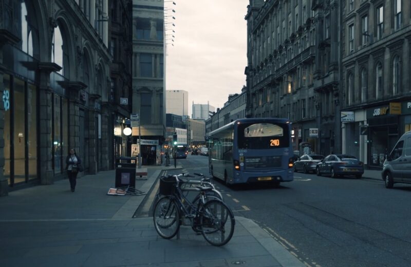 bus on the street